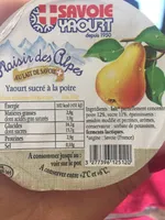 Yaourt sucree a la poire