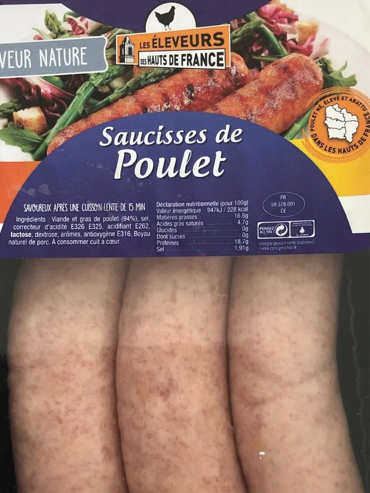 Saucisses de poulet