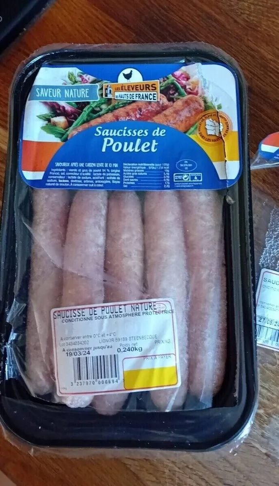 Saucisses de poulet