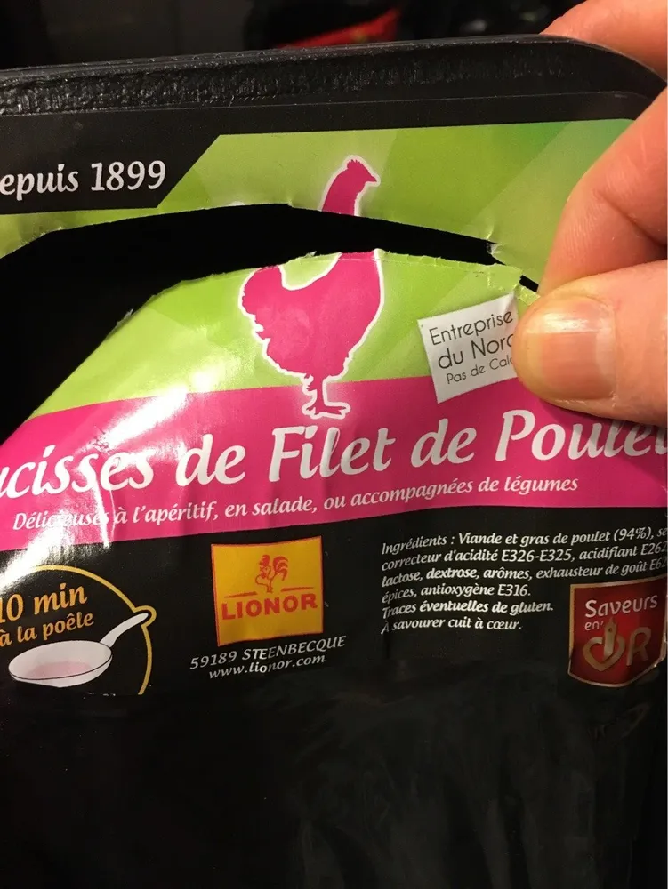 Saucisses de poulet