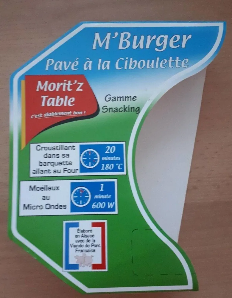 M'Burger pavé à la ciboulette
