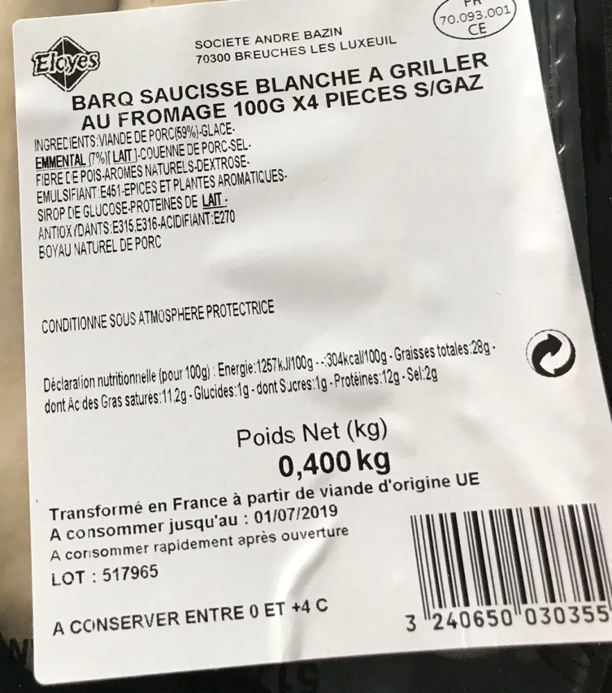 Saucisse blanche
