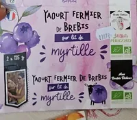 Yaourt fermier de brebis myrtille