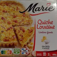 Quiche Lorraine, Lardons et Jambon supérieur fumés
