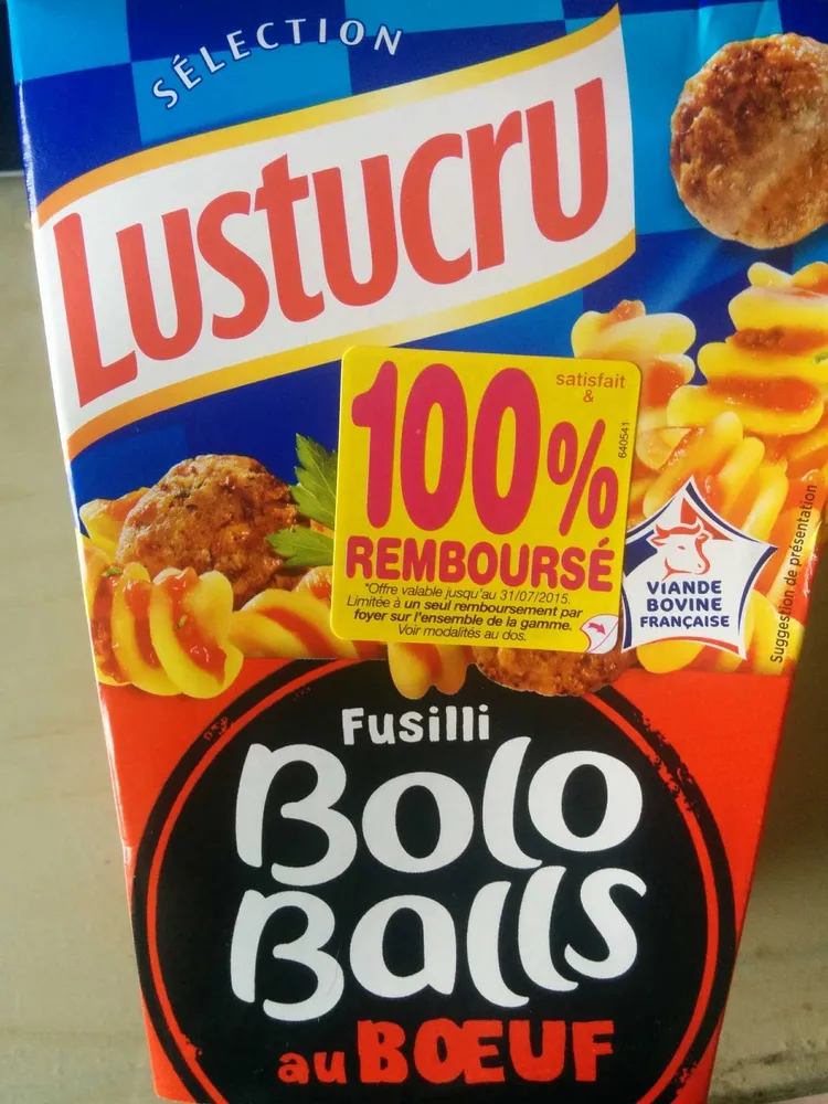 Fusilli Bolo Balls au Bœuf, LunchBox
