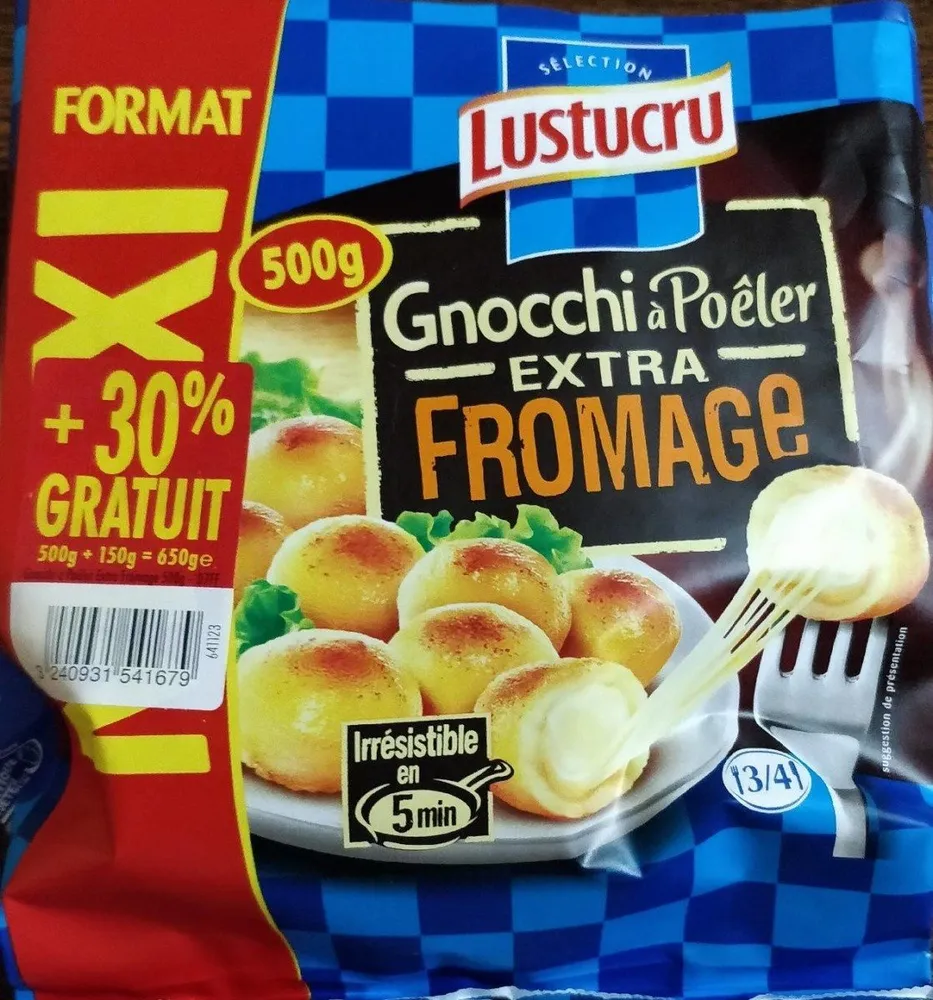 Gnocchi à poêler extra fromage 650g