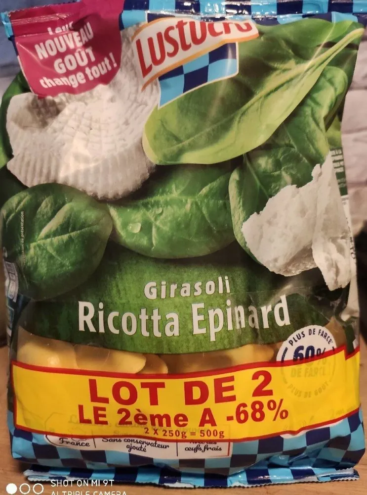 Girasoli ricotta épinard