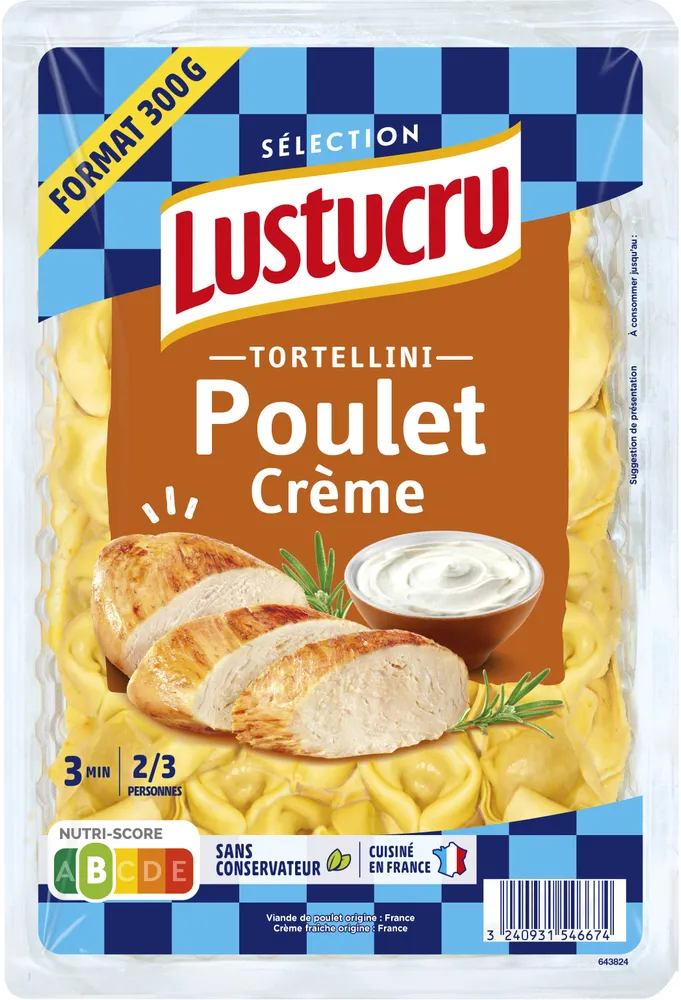 Lustucru tortellini poulet creme 300g