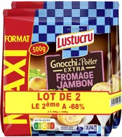 Lot 2 gnocchi a poeler extra jambon fromage 500g 2eme a 68%