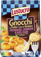 Lustucru belgique gnocchi a poeler extra jambon fromage 280g x6