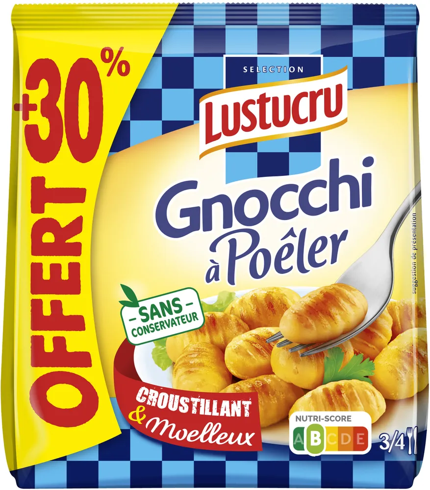 Lustucru gnocchi a poeler 520g +30% offert x6