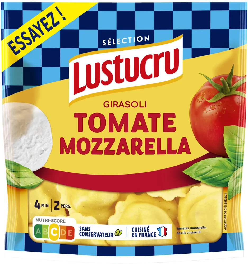 Lustucru girasoli tomate basilic mozzarella 250g