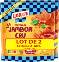 Lustucru lot 2 tortellini jambon cru 250g, 2eme a 68%