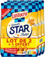 Lustucru lot 2 gnocchi a poeler star + 1 sachet offert 300g x3
