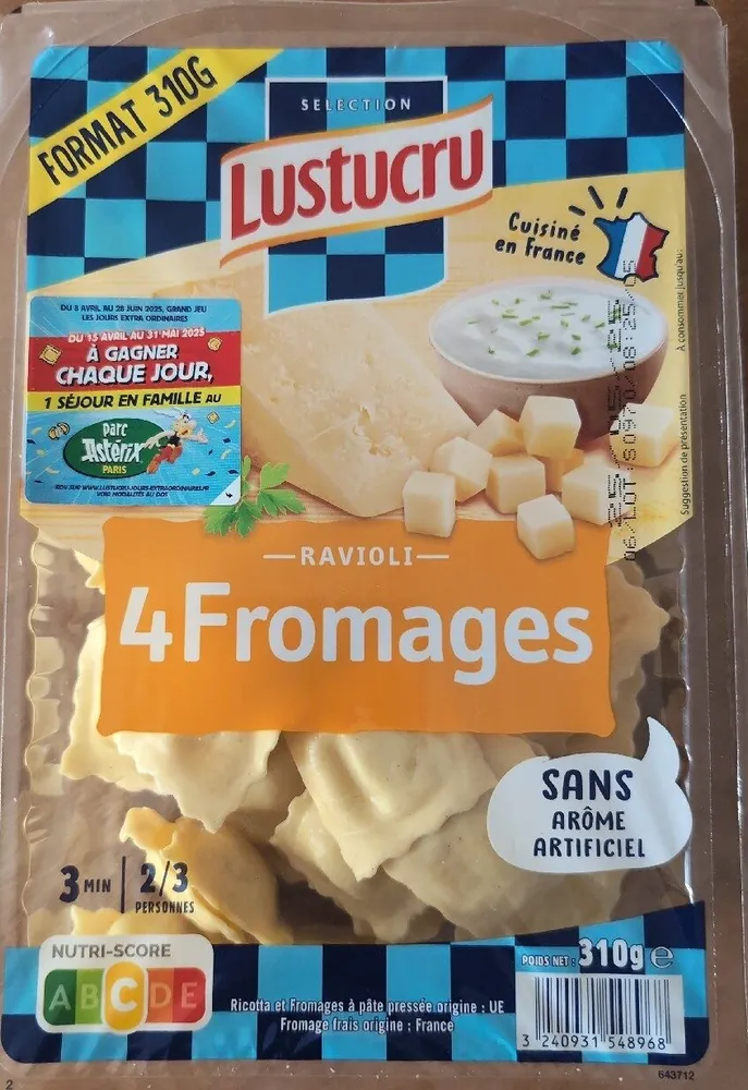 Lustucru selection ravioli 4 fromages 310g