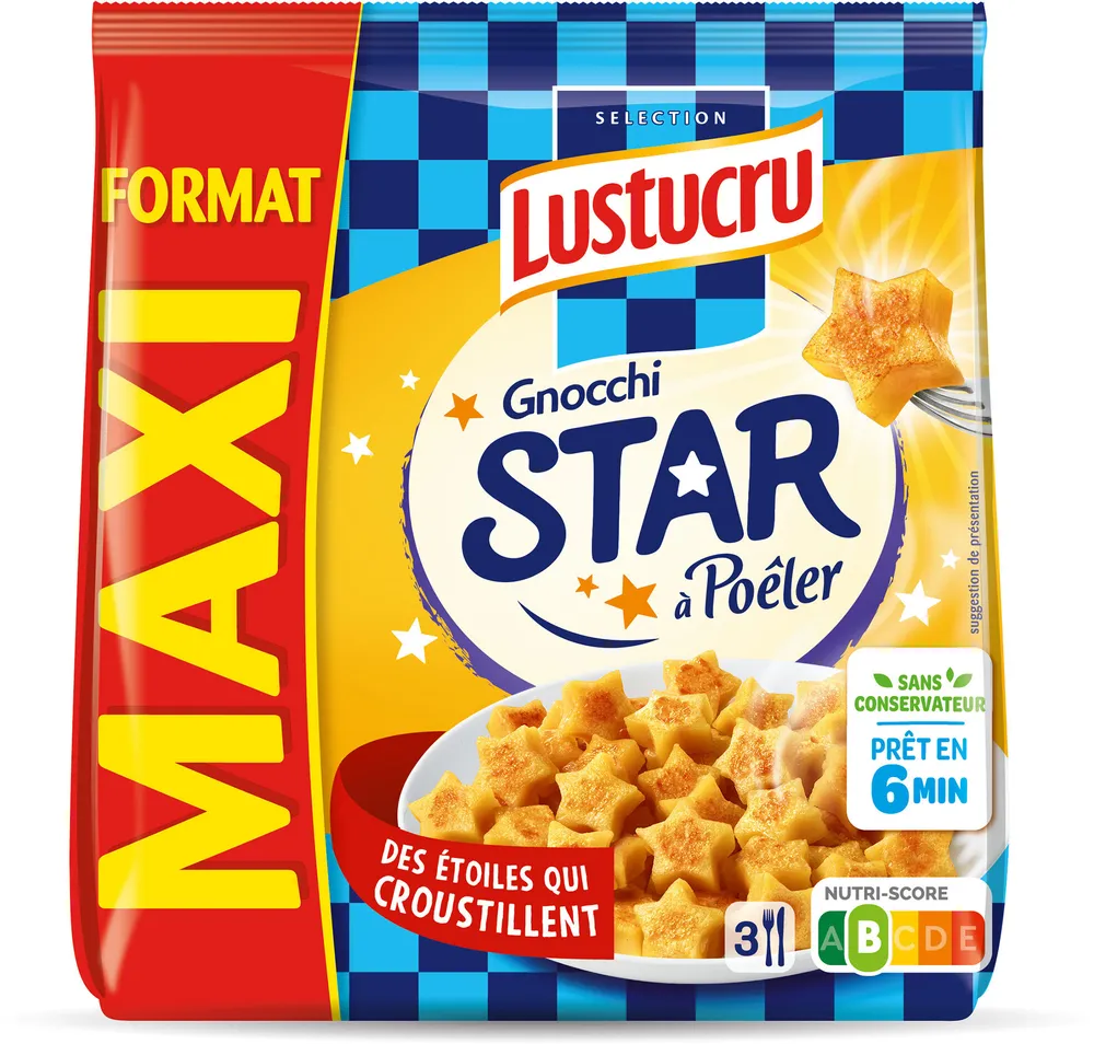 Lustucru gnocchi a poeler star 500g x6
