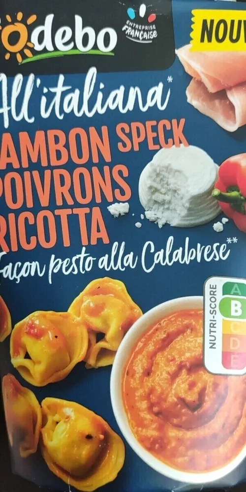 Sodebo all'italiana jambon speck poivrons ricotta
