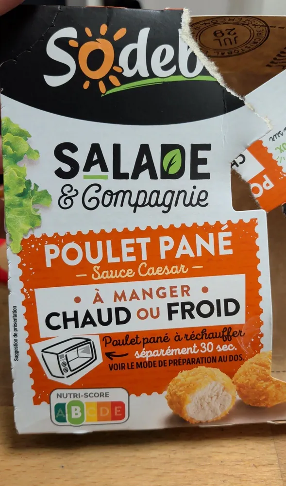 Poulet pané sauce caesar