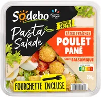 Pasta salade pâtes fraîches poulet pané