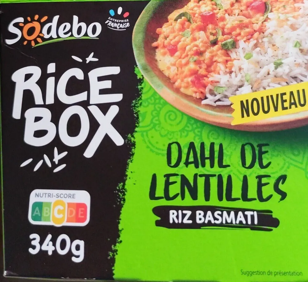 RICE BOX DAHL DE LENTILLES RIZ BASMATI