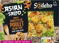 ASIAN SALAD NOUILLES BOULETTES DE POULET FAÇON THAÏ SAUCE AIGRE DOUCE