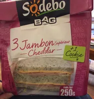 3 jambon supérieur cheddar + 1 cookie