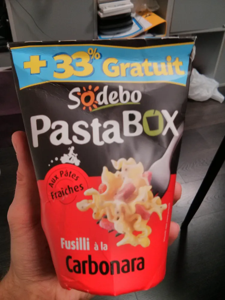 PastaBOX (Fusilli à la Carbonara aux pâtes fraîches) + 33 % Gratuit