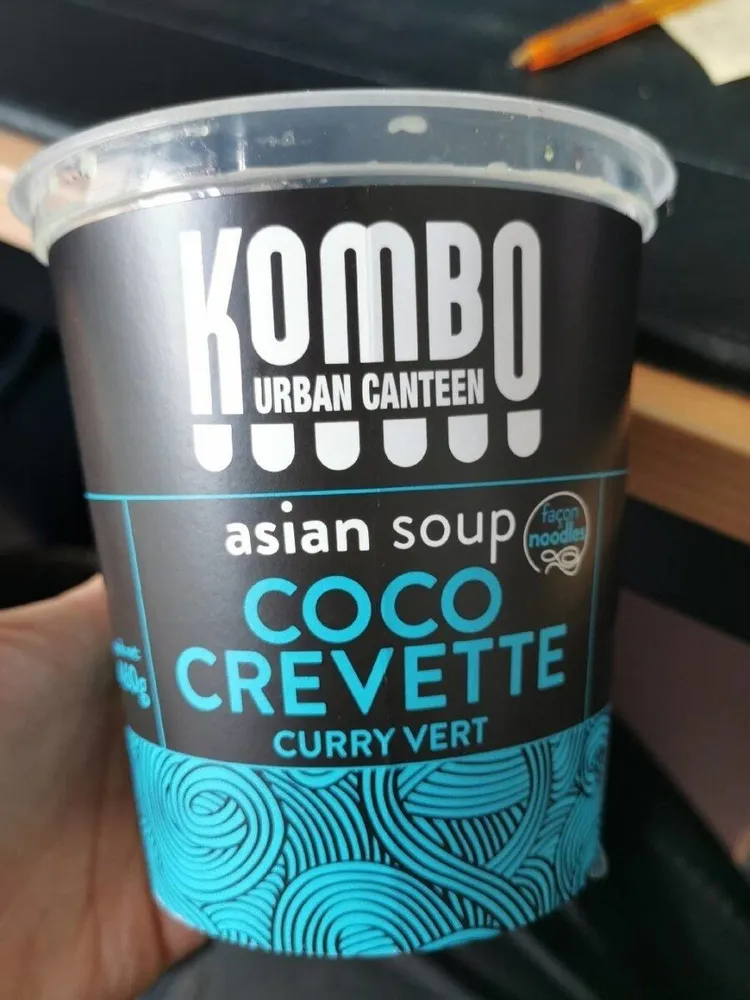 Asian soop coco crevette curry vert