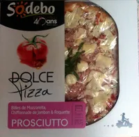 Pizza Chiffonade de jambon, billes de Mozzarella & Roquette Prosciutto Sodebo