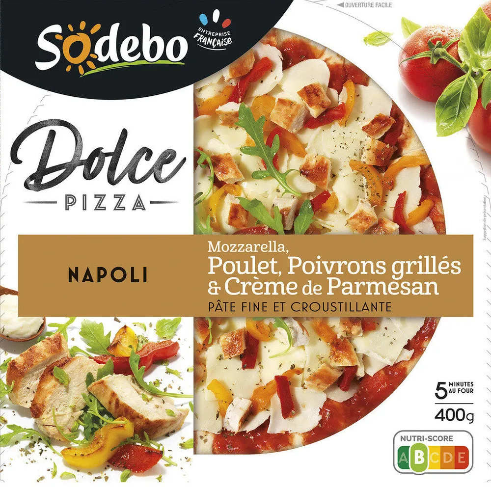 Dolce Pizza Napoli Mozzarella, Poulet, Poivrons grillés & Pesto