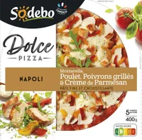 Dolce Pizza Napoli Mozzarella, Poulet, Poivrons grillés & Pesto
