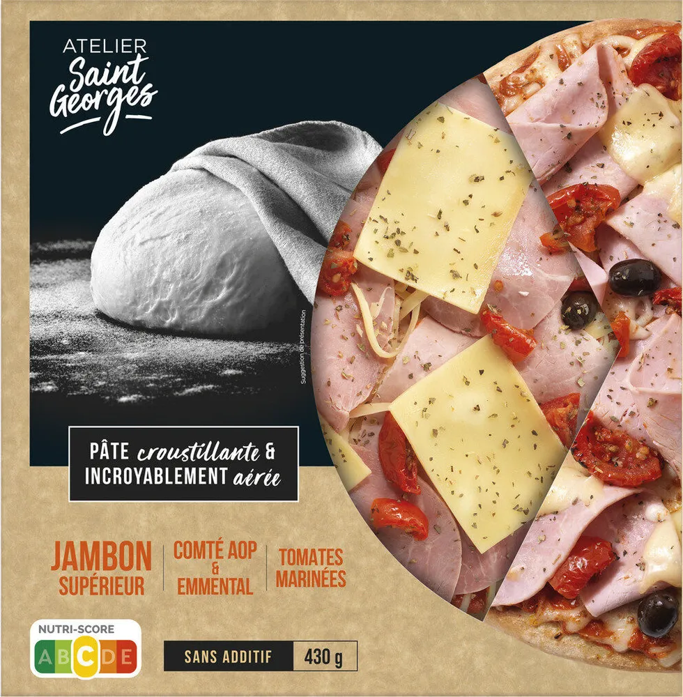 Pizza jambon emmental comte