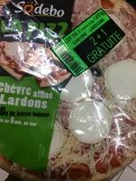 Pizza chèvre affiné lardons