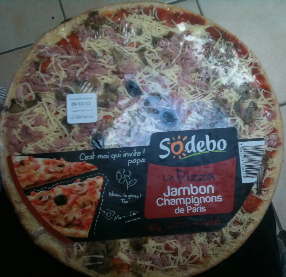 La pizza - Jambon, Champignon de Paris