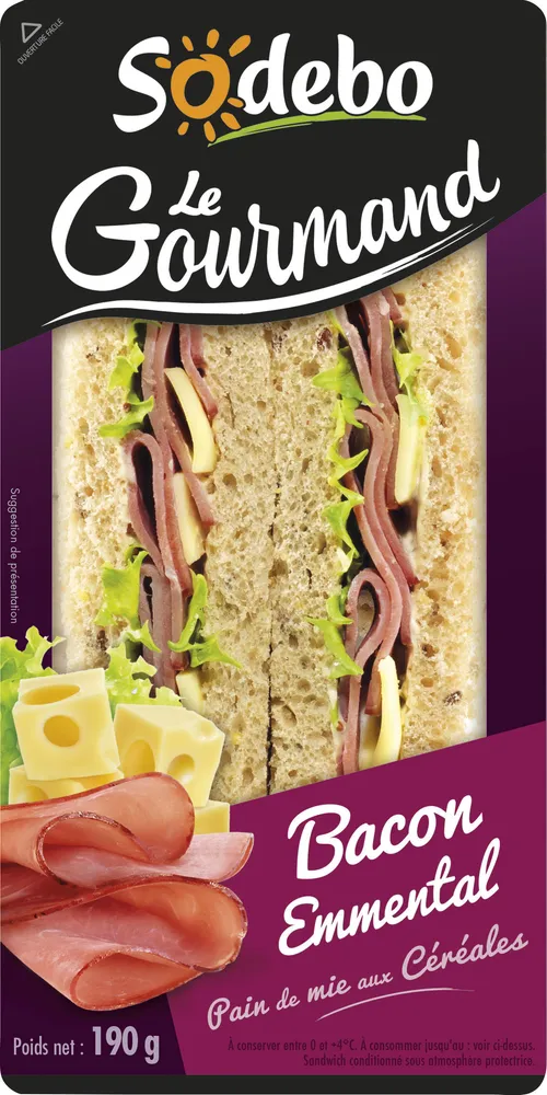 Sandwich Le Gourmand Club - Bacon Emmental