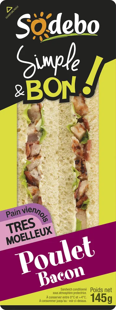 Sandwich Simple & Bon ! Club Viennois - Poulet Bacon