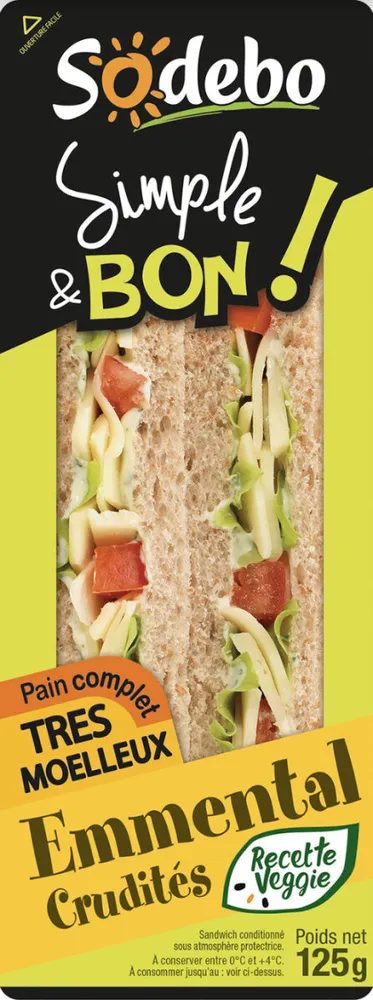 Sandwich Simple & Bon ! Club - Emmental Crudités