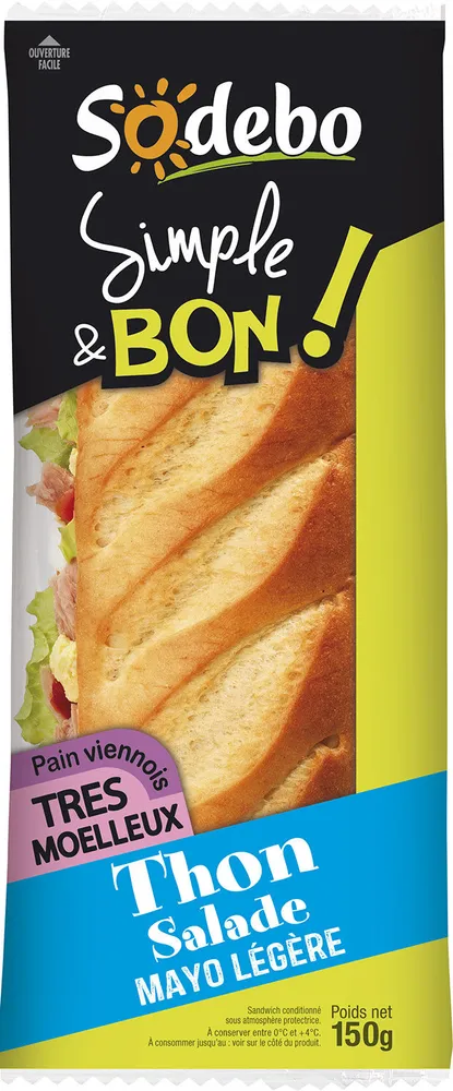 Sandwich Simple & Bon ! Baguette - Crudités Thon Oeuf