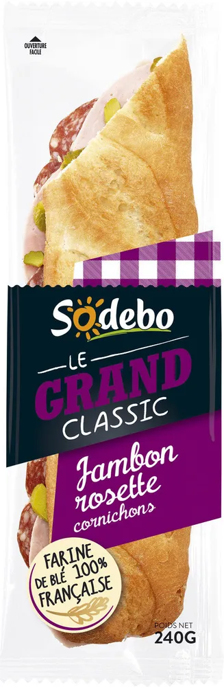 Sandwich Le Grand Classic - Jambon Rosette Cornichons