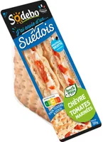 Sandwichs suèdois chèvre tomates marinées