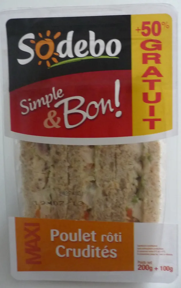 Maxi Poulet rôti crudités