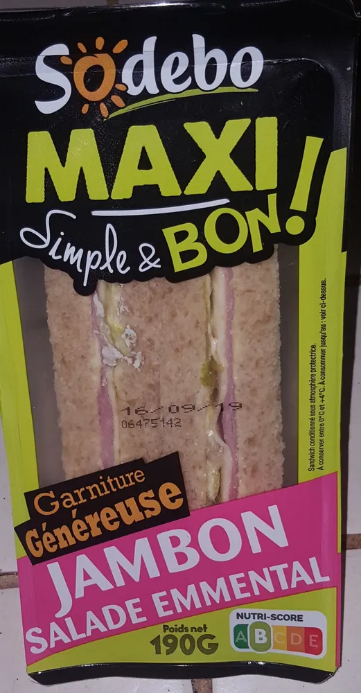 Sandwich Maxi Simple & Bon ! - Jambon Salade Emmental