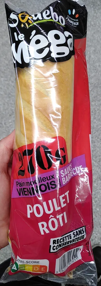 Sandwich Le Méga - Baguette Sauce barbecue Poulet rôti