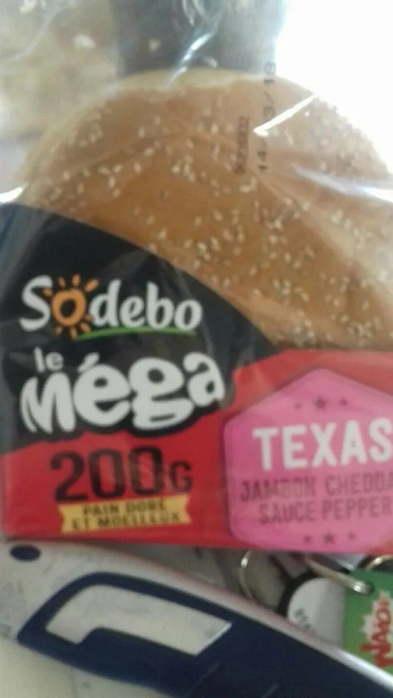 mega Texas jambon cheddar sauce pepper