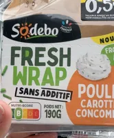 Fresh wrap - Fromage frais au  Poulet, carottes, concombre