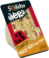 Sandwich le méga poulet rôti mayo légère x3