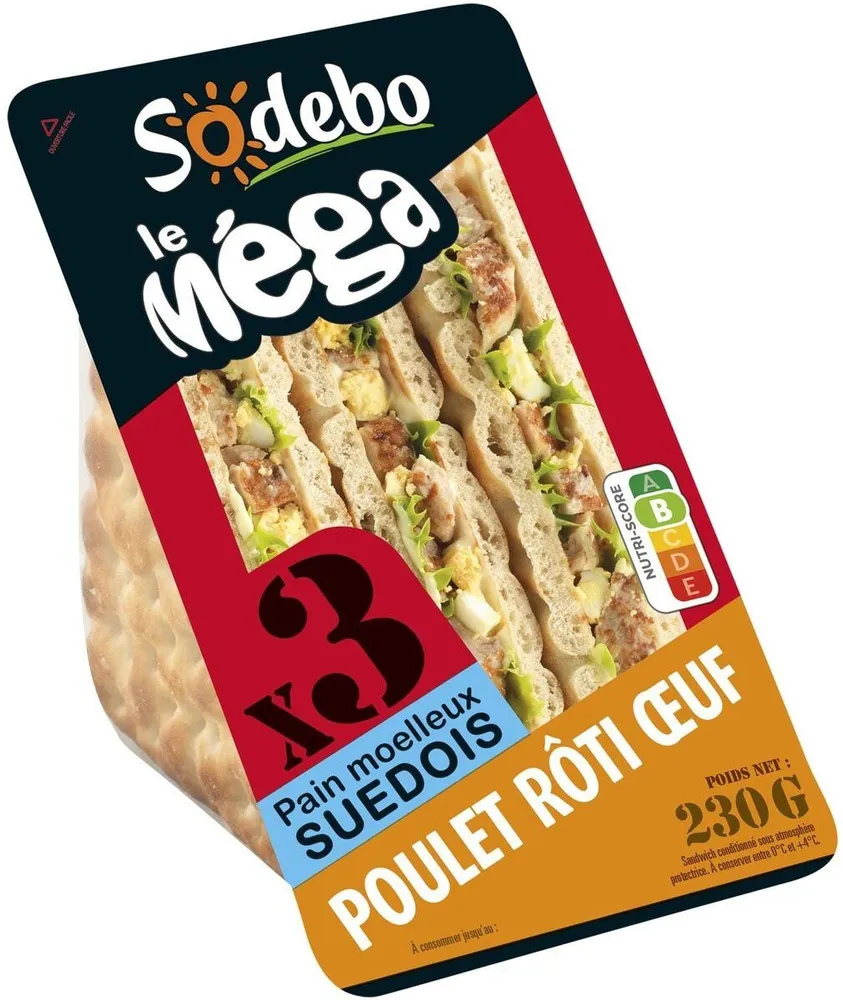 Pain suédois Poulet rôti œuf