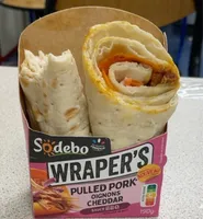 Wrappers pulled pork oignons cheddar