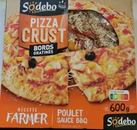 Pizza Crust Farmer poulet sauce barbecue
