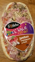 Pizza L'ovale jambon champignons de Paris
